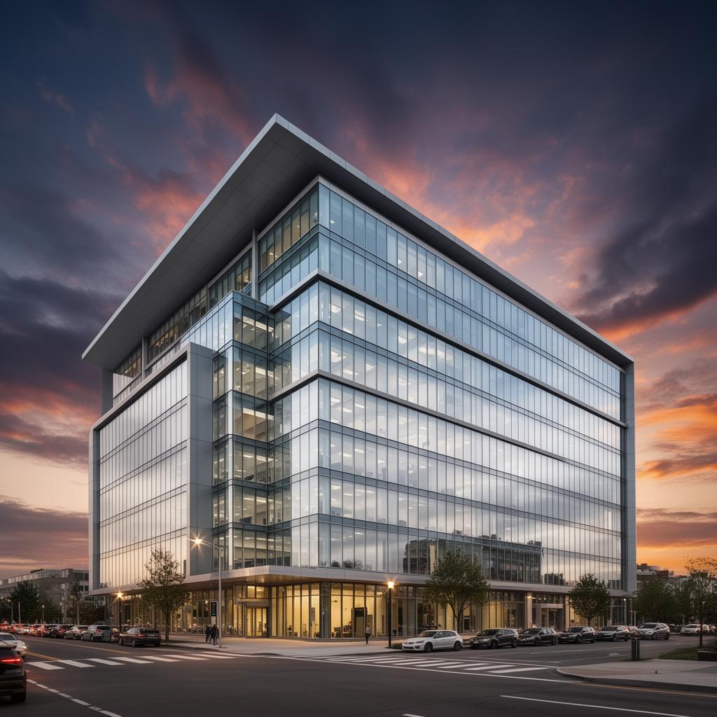 Modern commercial building marketing